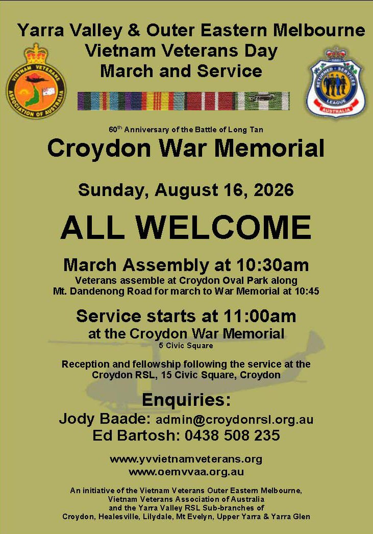 Details for 2026 Commemoration